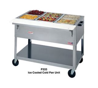 Duke 44 3/8 in Portable Ice Cooled Pan Unit w/ Carving Board & Fixed Brackets