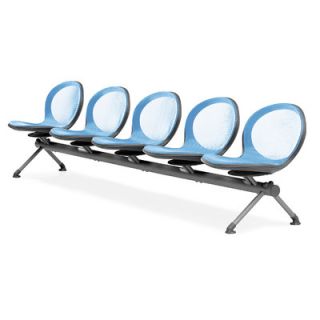 OFM Net Series Five Chair Beam Seating NB 5 Color Sky Blue