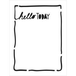 Crafters Workshop Life Bits Stencil 3 X4  Hello Today