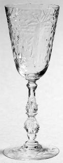 Heisey 3416 1 Wine Glass   Stem #3416, Cut Floral & Dots On Bowl