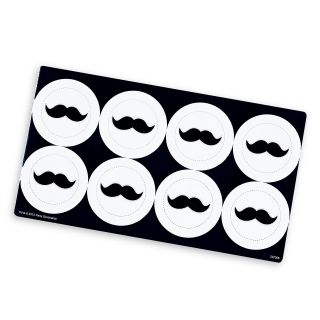 Little Man Mustache Small Lollipop Sticker Sheet