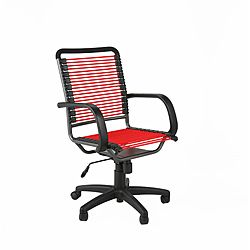 Bungie High Back Red/ Graphite Black Office Chair (Red/graphite blackFinish Graphite blackDurable steel frameBungie cord backrest and seatHigh back designPneumatic height adjustmentWheels Five (5) PU castersArms Soft PU armrestsSeat height 17.5 23 inc