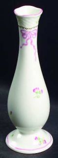 Lenox China Petite Suite Bud Vase, Fine China Dinnerware   Pink Ribbons & Flower