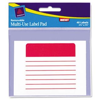 Avery Removable Labels Removable Label Pads, 2 5/8 x 2 5/8, Assorted Colors