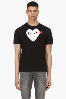 Comme Des Garons Play Black Heart Graphic And Appliqu T_shirt