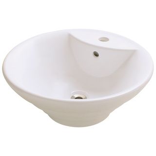 Polaris Sinks P002vb Bisque Porcelain Vessel Sink