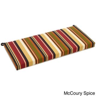 Blazing Needles 45 X 19 inch Patterned Outdoor Spun Poly Bench/ Loveseat Cushion