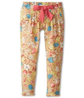 Little Marc Jacobs Floral Print Pleated Woven Pant Girls Casual Pants (White)