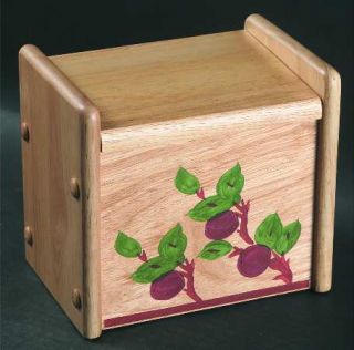 Franciscan Apple (China, Apple Backstamp) Wood Recipe Box W/Attached Lid, Fine C