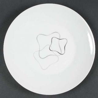 Rosenthal   Continental Linear Grey&Black Dinner Plate, Fine China Dinnerware  