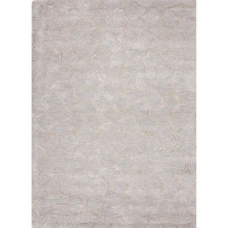 Hand tufted Transitional Abstract Grey Rug (8 X 11)