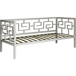 Greek Key Marshmallow White Twin Daybed