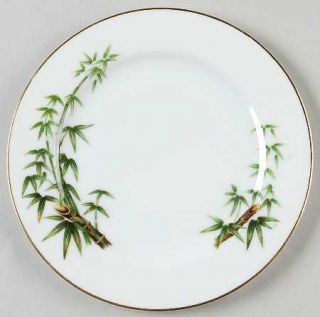 Hira China Tan Kay Bread & Butter Plate, Fine China Dinnerware   Green Bamboo,Go