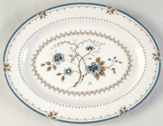 Royal Doulton Old Colony 13 Oval Serving Platter, Fine China Dinnerware   Blue