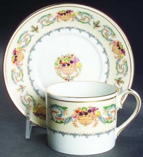 John Aynsley Banquet Flat Cup & Saucer Set, Fine China Dinnerware   Bowls Of Fru