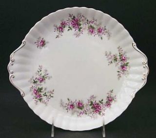 Royal Albert Lavender Rose Handled Cake Plate, Fine China Dinnerware   Montrose
