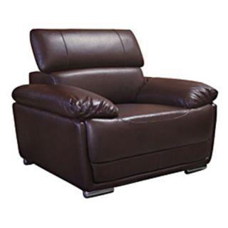 A C Pacific Kyle Leather Chair   Brown   KYLE BROWN CHAIR