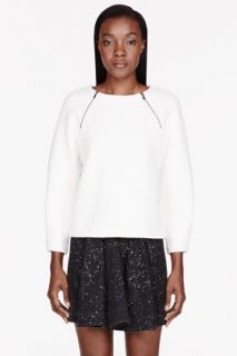 Marc By Marc Jacobs Ivory Quilted Cleo Sweatshirt