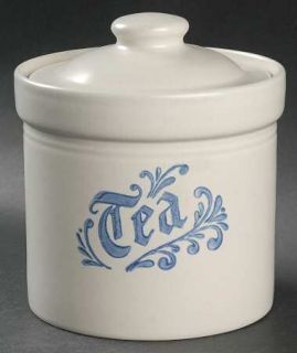 Pfaltzgraff Yorktowne (Usa) Tea Canister, Fine China Dinnerware   Blue Floral,Sm
