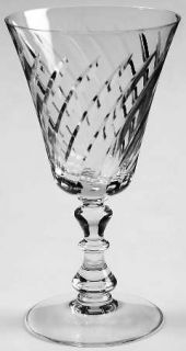 Fostoria Ballet Clear (Stm #6036,Cut #828) Water Goblet   Stem #6036, Clear, Cut