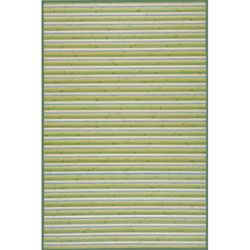 Handmade Lime Green Stripe Bamboo Rug (8 X 10) (GreenPattern StripeMeasures 0.125 inch thickTip We recommend the use of a non skid pad to keep the rug in place on smooth surfaces.All rug sizes are approximate. Due to the difference of monitor colors, so