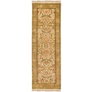 Hand knotted Legacy Beige Wool Rug (26 X 8)