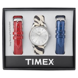 Timex Zebra Pattern Watch with Interchangeable Straps   Multicolor