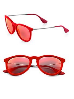 Ray Ban Erika Velvet Pilot Sunglasses   Red