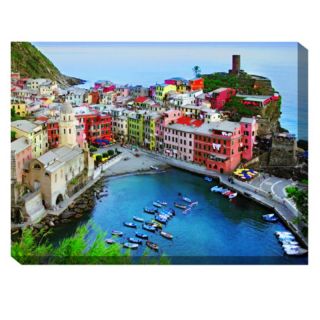West of the Wind Overlook Vernazza Outdoor Canvas Art Multicolor   OU 63865