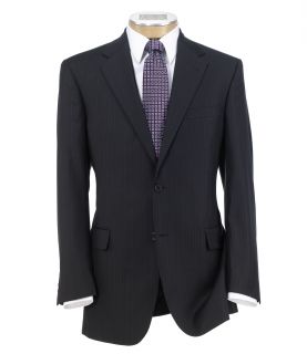 Signature 2 Button Wool Pattern Suit with Pleated Trousers JoS. A. Bank Mens Su