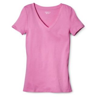 Womens Ultimate V Neck Tee   Peppy Pink   L