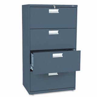 HON 600 Series 4 Drawer Lateral File 674L Finish Charcoal