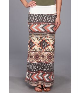Brigitte Bailey Aztec Print Maxi Skirt Womens Skirt (Brown)