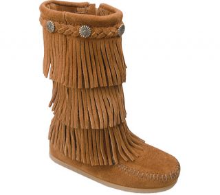 Infant/Toddler Girls Minnetonka 3 Layer Fringe Boot   Brown Suede Boots