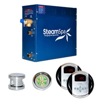SteamSpa RY450CH Royal 4.5kw Steam Generator Package in Chrome