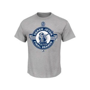 New York Yankees Derek Jeter Majestic MLB Logo Style Signature T Shirt