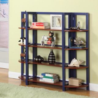InRoom Designs 42 Bookcase BK2 Frame Finish/Shelf Finish Dark Blue / Walnut