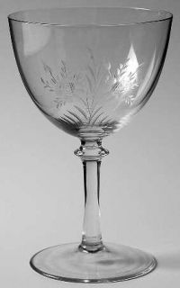 Royal Moselle Rambler Rose Water Goblet   Cut Rose Design On Bowl