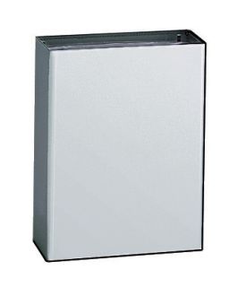 Bobrick B279 Classic Series Surface Mounted Waste Receptacle, 6.4Gallon Satin Finish Stainless Steel