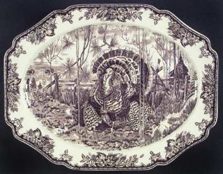 Wedgwood His Majesty (Brown,William Sonoma) 20 Oval Serving Platter, Fine China