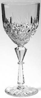 Rock Sharpe Piccadilly Water Goblet   Stem #1010, Cut Criss Cross On Bowl