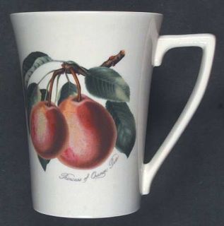 Portmeirion Pomona Mandarin Mug, Fine China Dinnerware   Fruit And Flowers, Whit