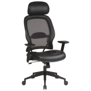 Office Star Space 32.75 Chair with Eco Leather Seat and Adjustable Headrest 