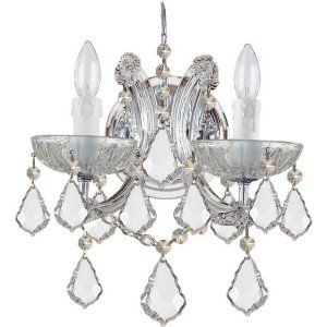 Crystorama Lighting CRY 4472 CH CL S Maria Theresa Wall Sconce Swarovski Element
