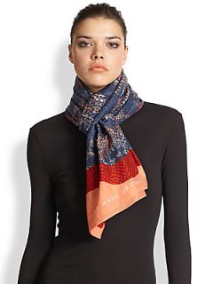 Marc by Marc Jacobs Spray Paint Snake Print Scarf   Rose Blush