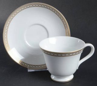 Wedgwood Granville Footed Cup & Saucer Set, Fine China Dinnerware   Embassy Coll