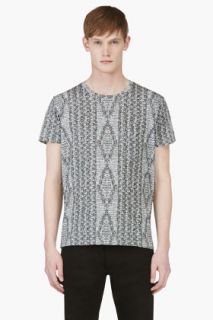 Marc By Marc Jacobs Grey Knit Print T_shirt