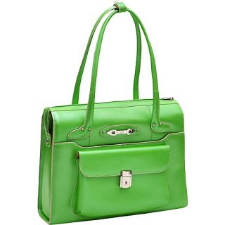Wenonah   Ladies Leather Laptop Briefcase Green   McKlein USA Ladie