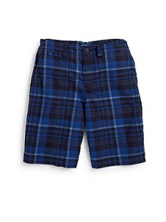 Ralph Lauren Boys Polo GI Shorts   Navy Plaid
