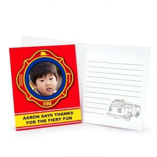 FireTrucks Personalized Thank You Notes